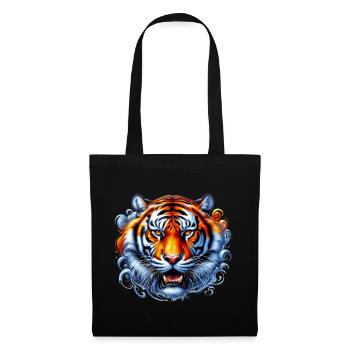 Tigre - Sac en tissu - noir - Devant