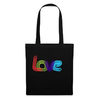 Aimer le design - Sac en tissu - noir - Devant