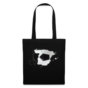 Espagne | Vrai football | Carte FR - Sac en tissu - noir - Devant