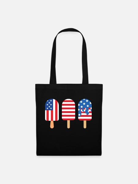 Patriotic Flag Pop Trio - Tote Bag - black