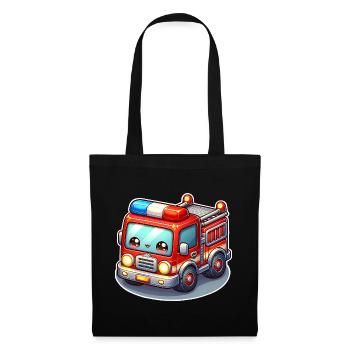 Pompiers avec visage d’enfants - Sac en tissu - noir - Devant