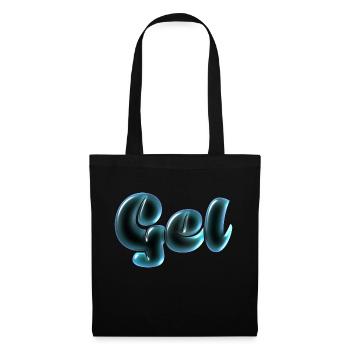 Effet de texte gel - Sac en tissu - noir - Devant