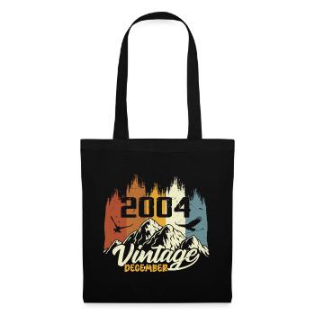 Cadeau d’anniversaire né en décembre 2004 - Sac en tissu - noir - Devant