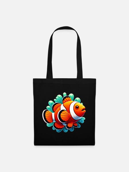 Clownfisch - Stoffbeutel - Schwarz