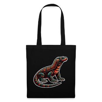 Komodowaran Komodo Dragon - Stoffbeutel - Schwarz - Vorne