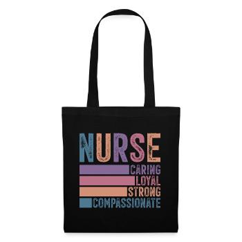 Nurse - Stoffbeutel - Schwarz - Vorne