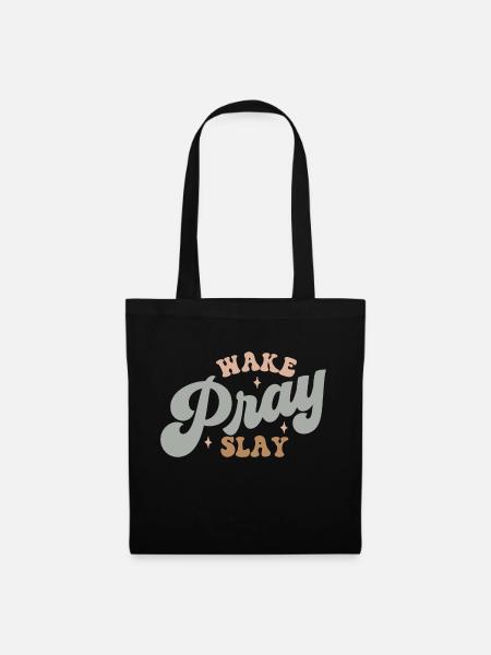 wake, pray, slay - Stoffbeutel - Schwarz