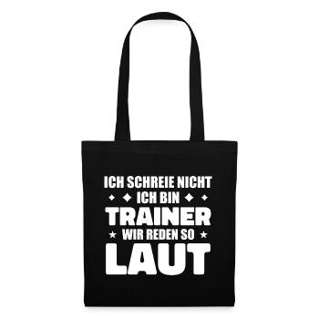 Je ne crie pas, je suis entraîneur Fun Sports - Sac en tissu - noir - Devant