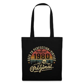 Birthday 1980 Vintage August 1980 Gift 1980 - Tote Bag - black - Front