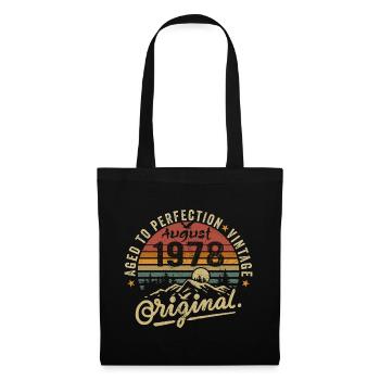 Anniversaire 1978 Millésime Août 1978 Cadeau 1978 - Sac en tissu - noir - Devant