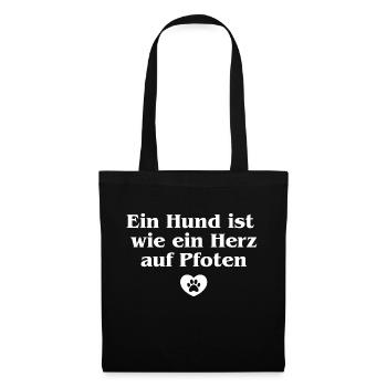 Beau dicton de chien - Sac en tissu - noir - Devant