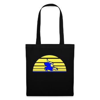 Unicorn Jumps Sun Stripe Cute Cool Silhouette - Tote Bag - black - Front