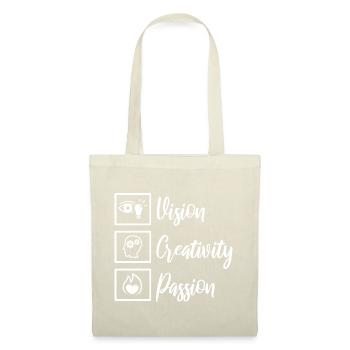 Vision Creativity Passion - Stoffbeutel - Natur - Vorne