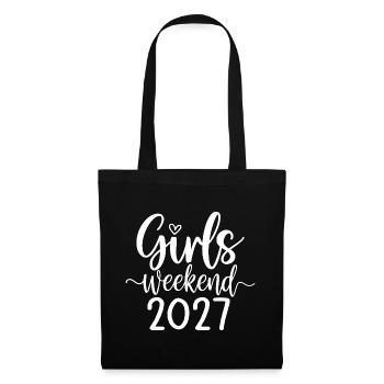 Girls Weekend 2027 lettering - Tote Bag - black - Front