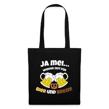 Yes my... Time for beer and pretzels again! - Tote Bag - black - Front