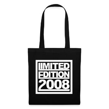 Limitierte Edition 2008 Design Geburtstag - Stoffbeutel - Schwarz - Vorne