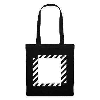  lines squares design - Tote Bag - black - Front