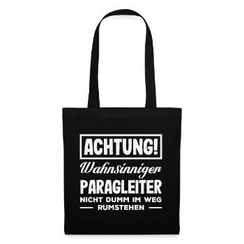 Parapente Aventure Parapente Attention - Sac en tissu - noir - Devant