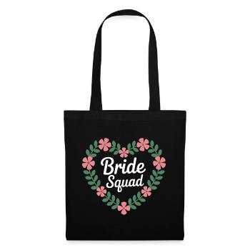 Bride Squad Blumenherz - Stoffbeutel - Schwarz - Vorne