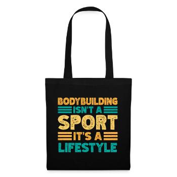 La motivation fitness : le bodybuilder n’est pas un sport - Sac en tissu - noir - Devant