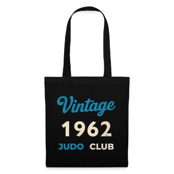 Vintage 1962 Judo Club Retro Geburtsjahr Geschenk - Stoffbeutel - Schwarz - Vorne
