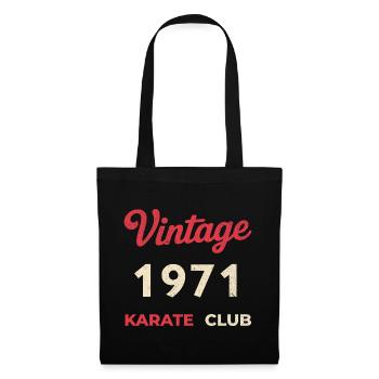 Vintage 1971 – Karate Club Retro Geburtsjahr - Stoffbeutel - Schwarz - Vorne