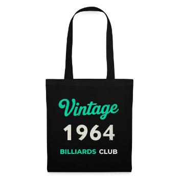 Vintage 1964 – Billiards Club Retro Birth Year - Tote Bag - black - Front