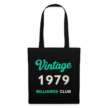 Vintage 1979 – Billiards Club Retro Birth Year - Tote Bag - black - Front