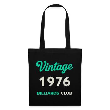 Vintage 1976 – Billiards Club Retro Birth Year - Tote Bag - black - Front