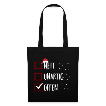 Santa Claus Christmas Time Naughty Christmas - Tote Bag - black - Front