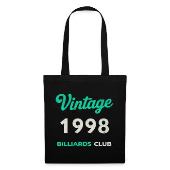 Vintage 1998 – Billiards Club Retro Birth Year - Tote Bag - black - Front