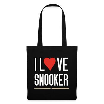 I Love Snooker - Tote Bag - black - Front