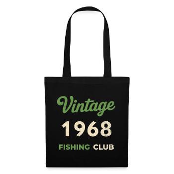 Vintage 1968 – Fishing Club Retro Birth Year - Tote Bag - black - Front
