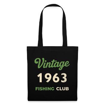 Vintage 1963 – Fishing Club Retro Birth Year - Tote Bag - black - Front