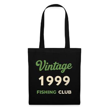 Vintage 1999 – Fishing Club Retro Birth Year - Tote Bag - black - Front