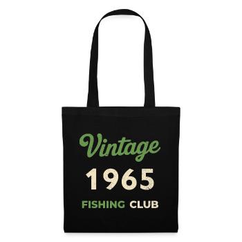 Vintage 1965 – Fishing Club Retro Birth Year - Tote Bag - black - Front