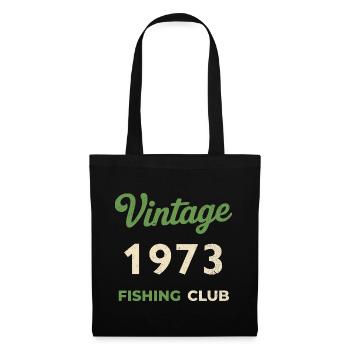 Millésime 1973 – Année de naissance rétro du club de pêche - Sac en tissu - noir - Devant