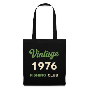 Vintage 1976 – Fishing Club Retro Birth Year - Tote Bag - black - Front