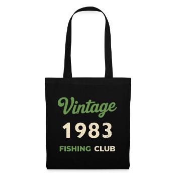 Vintage 1983 – Année de naissance rétro du club de pêche - Sac en tissu - noir - Devant
