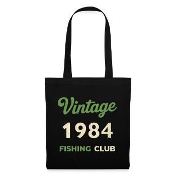 Vintage 1984 – Fishing Club Retro Birth Year - Tote Bag - black - Front