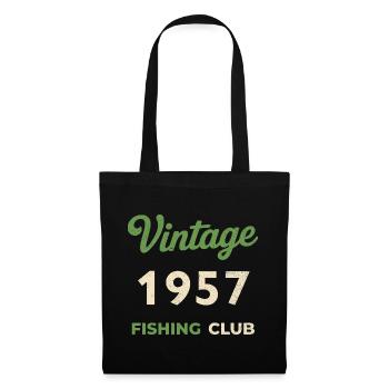 Vintage 1957 – Fishing Club Retro Birth Year - Tote Bag - black - Front