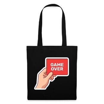 Game Over Rétro Sign - Sac en tissu - noir - Devant