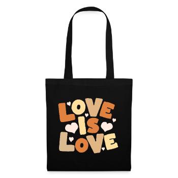 Love Is Love Pastel Letters - Tote Bag - black - Front