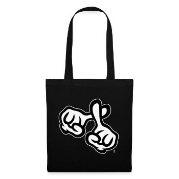 Finger cross (hands / cross / religion / NEG 1C) - Tote Bag - black - Front
