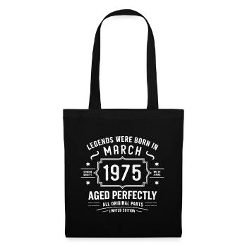 Legendary since March 51, 1975 Birthday March 1975 - Tote Bag - black - Front
