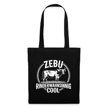 Zebu Mad Cow Cool Badge - Sac en tissu - noir - Devant