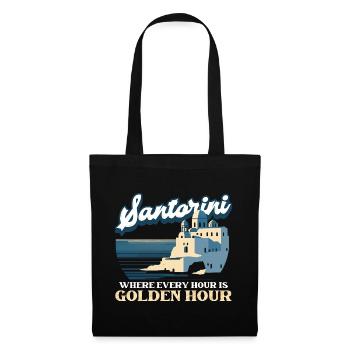 Santorini Where Every Hour Is Golden Hour - Tote Bag - black - Front