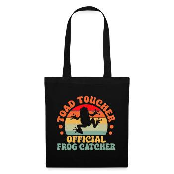Frog Catcher Toad Toucher Official Catcher Frog - Stoffbeutel - Schwarz - Vorne