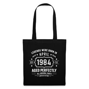 Avril 1984 - Sac en tissu - noir - Devant