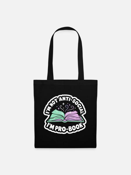 Bookish Saying - Sweet Reader Gift - Tote Bag - black